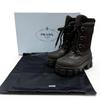 Pristine PRADA Short Boots Monolith Logo Lace-up Boots Black Women 36 1U363M Used
