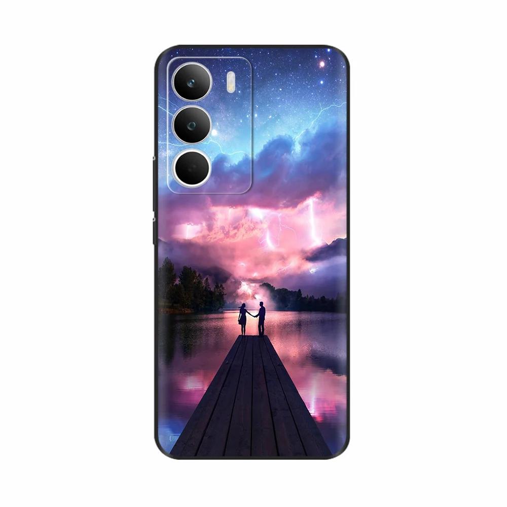 For OPPO Realme C71 Case 6.67'' Soft TPU Black Silicone Cartoon Back Cover For Realme C71 C 71 RealmeC71 Cases Shockproof Fundas