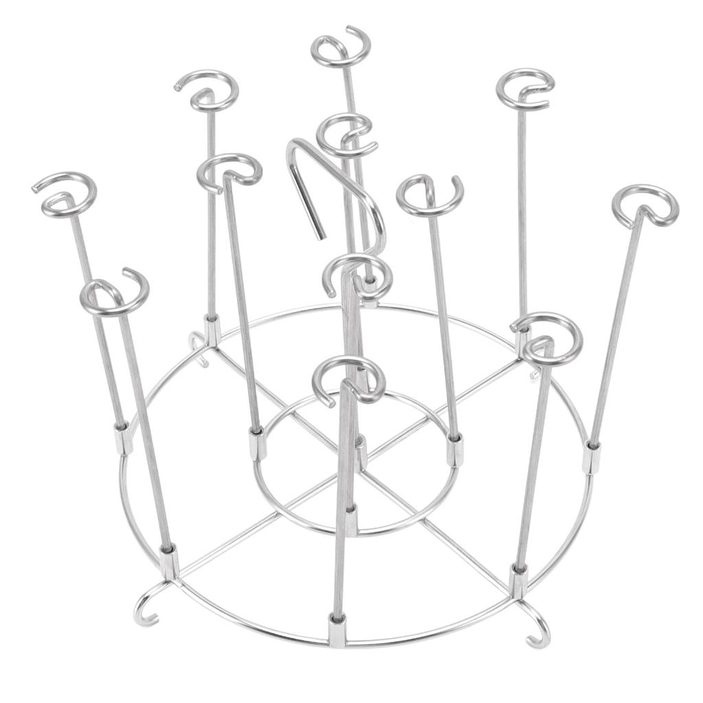 Skewer Stand Stainless Steel Vertical Barbecue Skewers Holder Fryer Accessories for 6 Quart Fryer