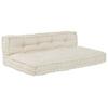 Pallet Sofa Cushion 2 Pcs Cream 120 X 80 X 38 Cm Fabric