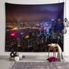 Tapeçaria Estética de Iluminação Noturna da Cidade Tapeçaria Cênica da Cidade Arquitetônica do Mundo Sala de Estar Quarto Decoração de Casa