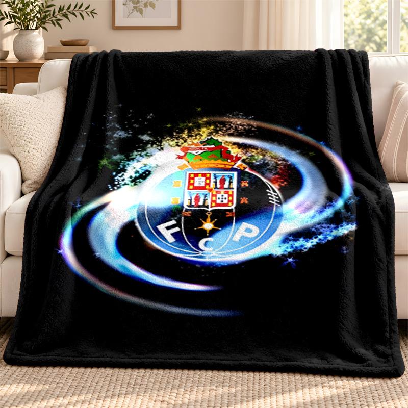 FC Porto blanket Flannel Blanket Soft Cozy Plush Throw for Sofa Bed Lightweight Home Decoration Outdoor camping