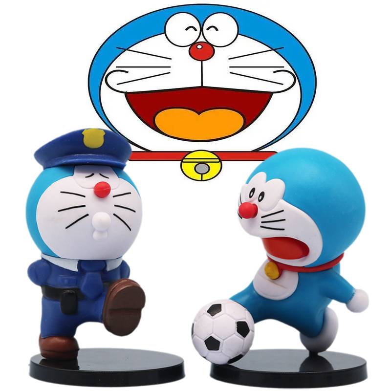 Toy Doraemon 6pcs  Police Football Players Workers Scientists Painter Astronaut
