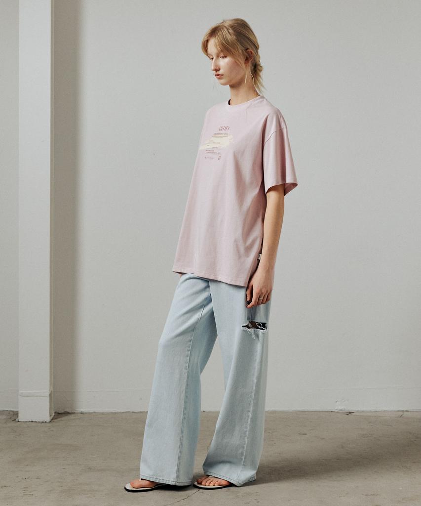 ARTID Spread Oversized Short Sleeve T-Shirt_Light Pink