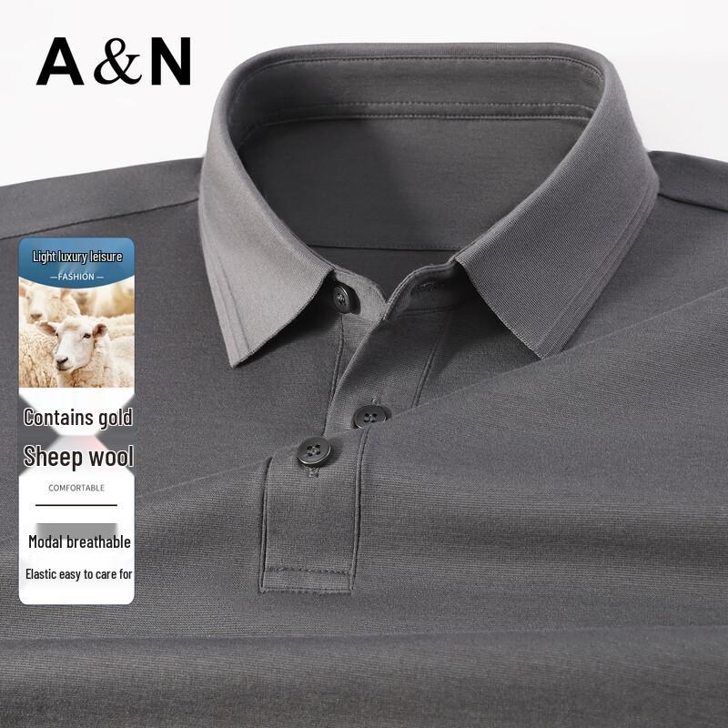 

Antonio Men s Golden Merino Wool Short-Sleeve Polo Shirt L