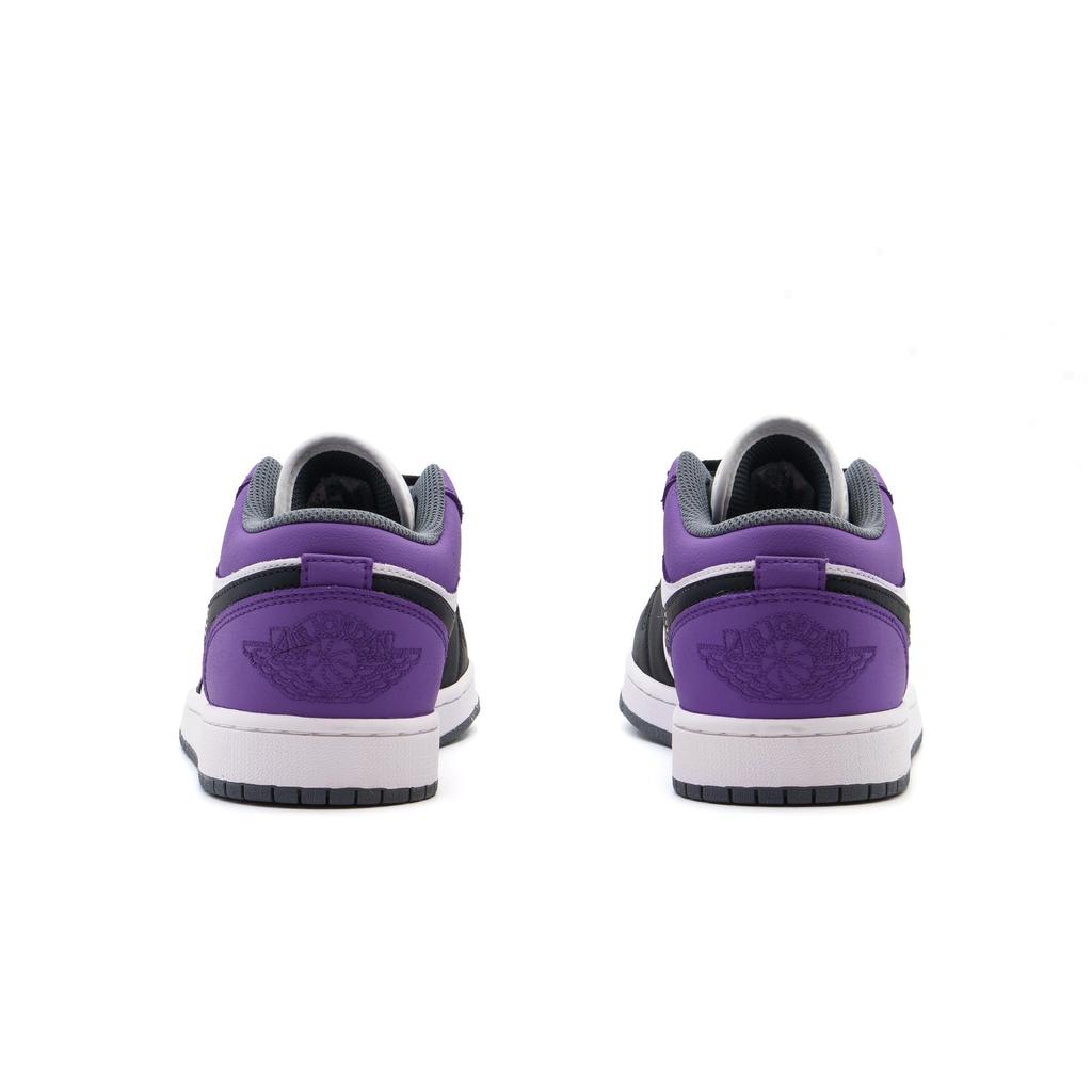 Jordan Air Jordan 1 Odporne na ścieranie Niskie Vintage Buty do koszykówki Unisex Czarne Fioletowe 553558-152(Team500-QD)