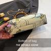 Luxury Silk Embroidered Handbag, Retro Palace Style Bamboo Handle Shell Bag, Ladies High-end Chinese Literary Dinner Clutch Bag