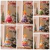 Bag Charm Soft Christmas Key Ring Colorful Cartoon Christmas Tree Pendant Gifts Bow Gradient Knitted Ornaments Girls