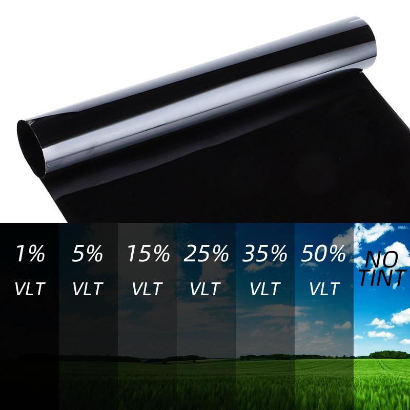 3mx50cm Car Window Tint Film 1/15/35/50 Percent UV Protector Glass Sticker Films Black Car Window Foils Tinting Film