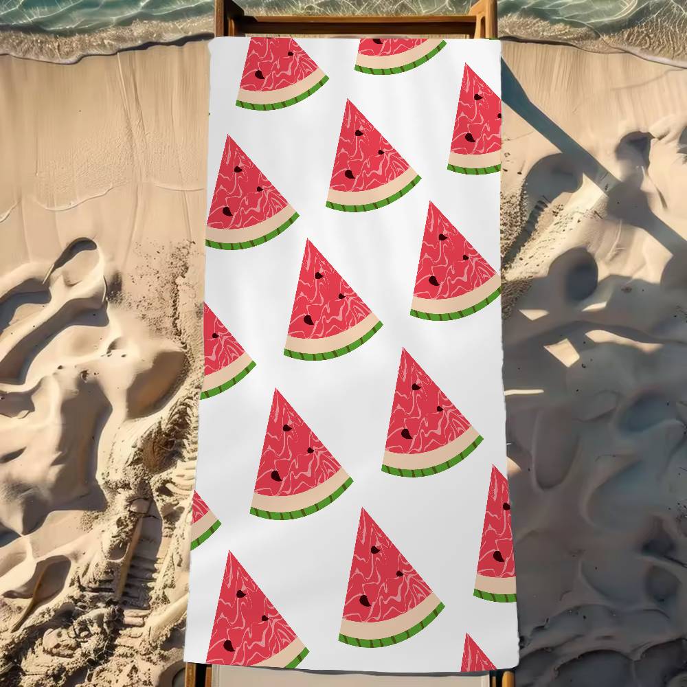 Fruit Watermelon Pattern Print Microfiber Beach Towels Quick Dry Towel Sand Beach Towels Pool Towel For Travel Swim Pool Yoga