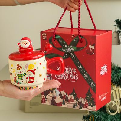 Cartoon Christmas Ceramic Mug Creative High-value Souvenir Cup Home Office Drinking Cup Afternoon Teacup