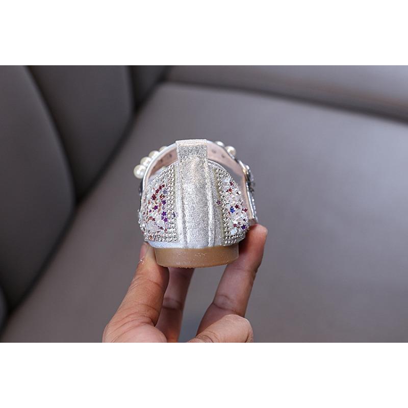 Autumn new style ladylike baby girl children's princess rhinestone single shoes leather shoes dance performance shoes