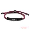 Stainless Steel Black Red Woven Rope Bracelet - Trendy European and American Fashion, Engraved, Christmas Gift