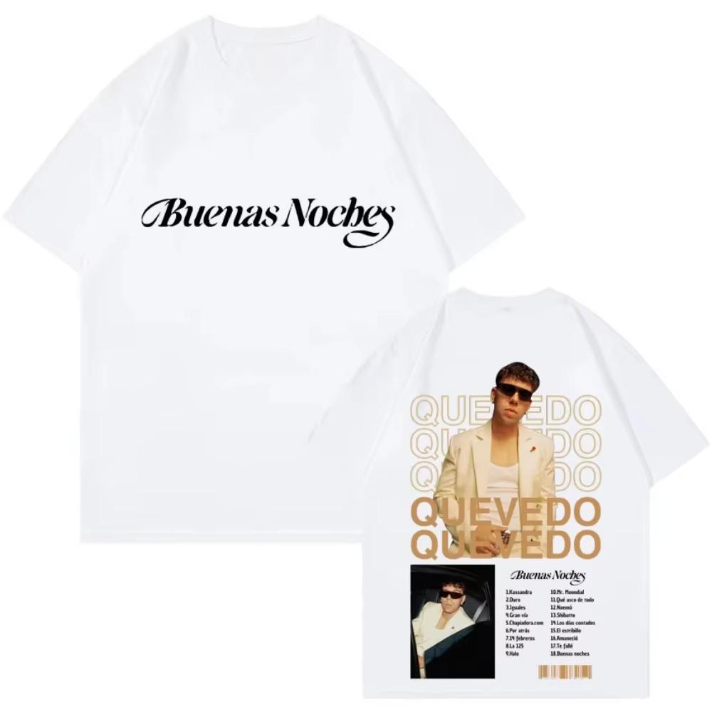 QUEVEDO Buenas Noches T Shrits Unisex Women Clothing Casual Tshrits Oversized Short Sleeves Fashion Hip Hop High Quality T Shrits