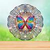 Metal Owl Wind Chime with Rotating Design for Outdoor Garden Yard Decoration Bird Repellent Hanging Spinner Art