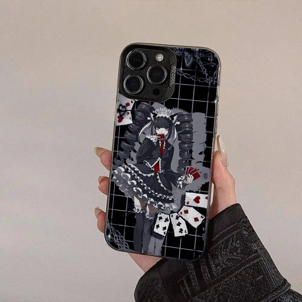 

Danganronpa Junko Enoshima Monokuma Colored Silver Frosted For IPhone Phone Case 17 16 15 14 13 12 11 Pro Max XR Plus Shockproo iPhone 14 Plus