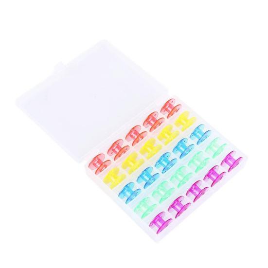 25 sztuk / pudło Domowe cewki Plastikowa rolka do szycia Część szpulki do przechowywania