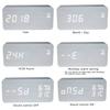 Rectangular Home Bedroom Electronic Temperature and Humidity Alarm Clock USB Voice Control LED Brightness Adjustment Digital Wood Clock