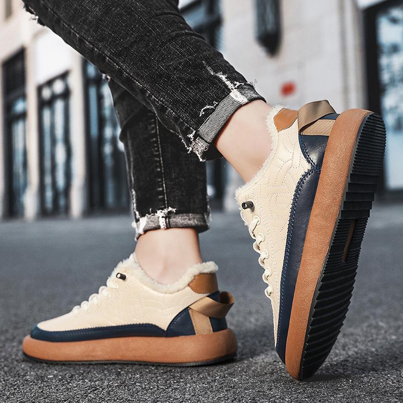 Cotton shoes board shoes men's new Korean version trend sports casual black board shoes men's fashion versatile platform trendy shoes