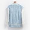 Gilet Donna Primavera Autunno Coreano Lavorato a Maglia Largo Pullover Femminile Casual Gilet Top Capospalla