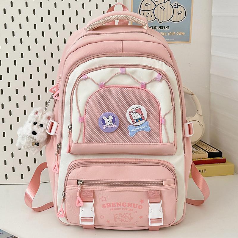 New Style Student Schoolbags Elementary School Girls High Looking Junior High School Backpacks