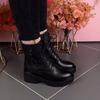 Snow boots women's new thick-heeled cotton boots winter thick-soled piled and thickened fur integrated cotton shoes
