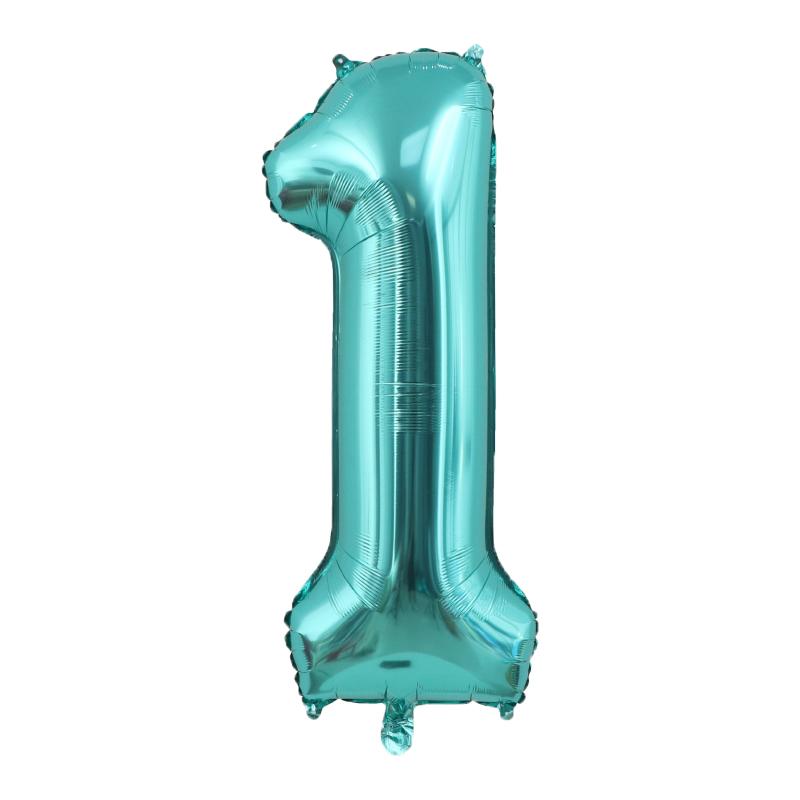 

40inch Teal Blue Number Balloon Big Large Foil Helium Number Balloons for Anniversary Birthday Party Decorations Supplies 40inch