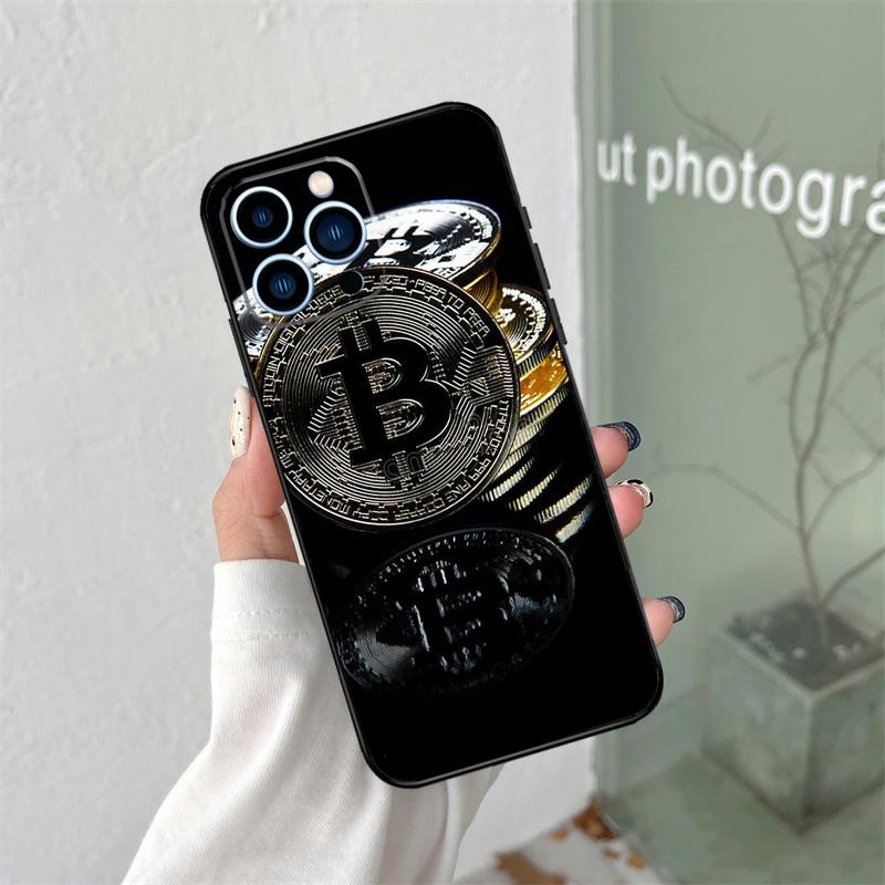 Bitcoin BTC Silicone Soft Case For iPhone 17 Air 11 15 16 14 Pro Max 12 13 Mini 16 Plus 16e Back Cover