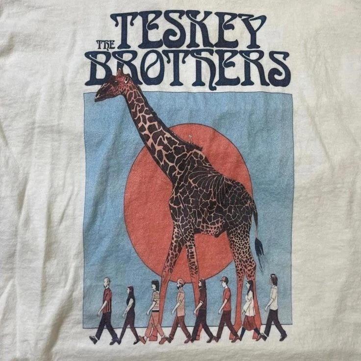 Футболка The Teskey Brothers Band Белый Хлопок Полный Размер Унисекс CS207 Унисекс Футболка XXL