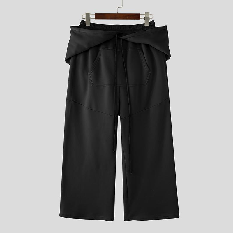 INCERUN Herren Lässig Elastischer Bund Kapuzenpullover Patchwork Lang Sweatshirts Hosen