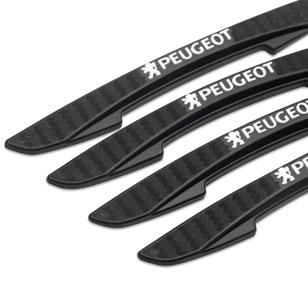 2026 Horká Samolepka na Auto 4ks Gumové Chrániče Hrany Dveří Auta Anti-kolizní Lišty Pro Peugeot 206 307 308 3008 207 208 407