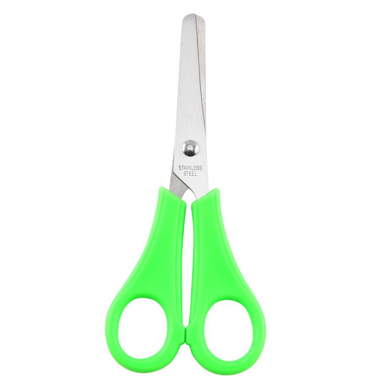 

Детские безопасные ножницы с закругленными концами из нержавеющей стали для студентов - Ручная работа для вырезания бумаги своими руками Green with Scale зелёный