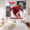 Cristiano Ronaldo Custom Your Name Wall Decor Tapestry Art For Pet Memorial Birthdaywedding Party Backdrop Family Gift