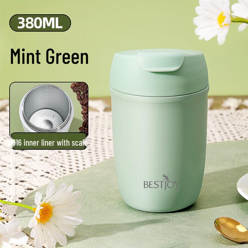 BESTJOY Fuguang 380ml Stainless Steel Coffee Mug