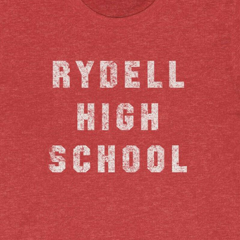 RYDELL HIGH SCHOOL  Vintage Look  50 50 Blend Gym T-Shirt Pink grease Ladies S