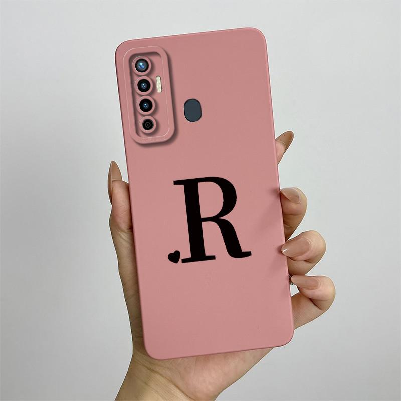 Funda for Tecno Camon 17 Case 4GB/6GB 128GB 6.6” Cute Letters Soft TPU Shockproof Liquid Silicone Phone Cover For Tecno Camon 17