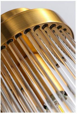 Ionic Brass - Modern Column Wall Lamp, 40cm, 2xE14, Brass