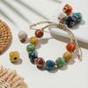 10pcs/Lots Irregular Ceramic Beads Colored Spacer Loose Beads for DIY Necklace Bracelet Keychain Jewelry Making Findings