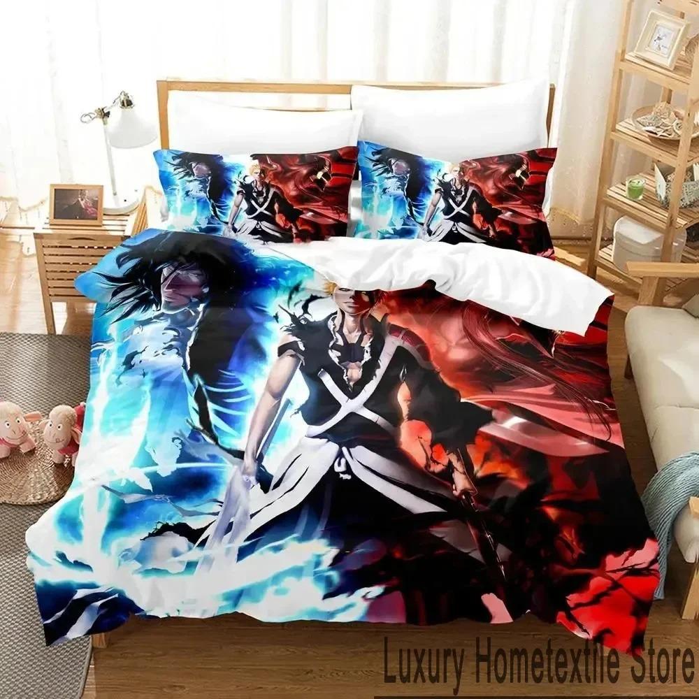Anime Bleach Kurosaki Ichigo Bettwäsche Set Bettbezug Bettset Steppdecke Bezug Kissenbezug Bettdecke King Queen Größe Jungen Erwachsene Bettwäsche