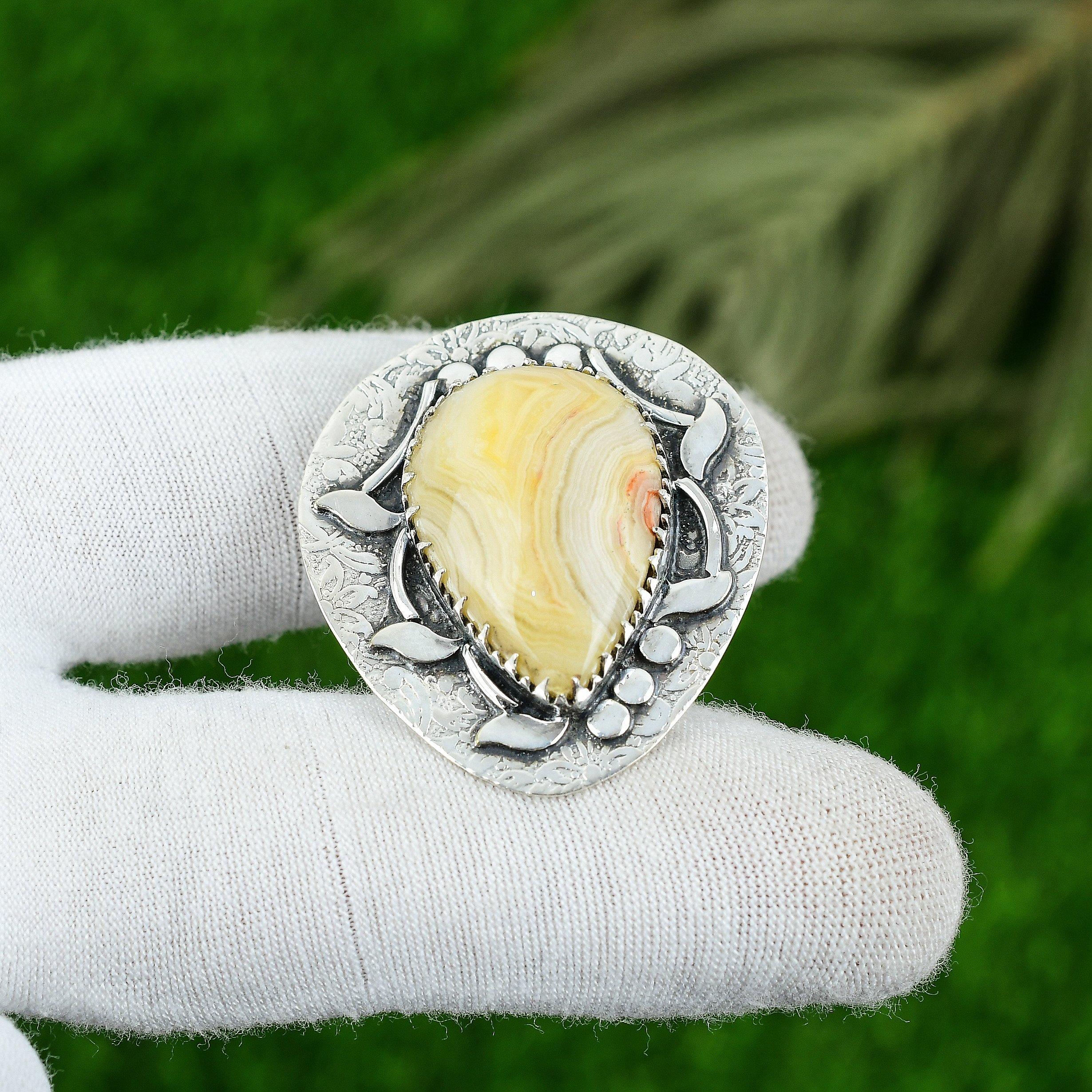 

Gift For Women Pendant 925 Sterling Silver Natural Crazy Lace Agate Gemstone