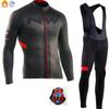 Winter Thermal Cycling Jersey Long Sleeve Fleece Lined Windproof Bike Men Women