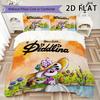 Diddl Pattern Bedding Uilt Set Uilt Cover Pillowcase Home Decoration Birthday Gift (1 * Duvet Cover + 2 * Pillowcase  Without Core)