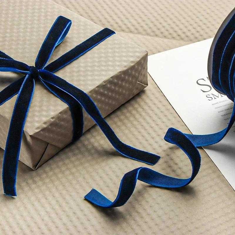 50yards 10mm Velvet Ribbon Wedding Party Decoration Handmade Gift Wrapping Hair Bows DIY Christmas  Sewing Crafts Fabric Ribbons