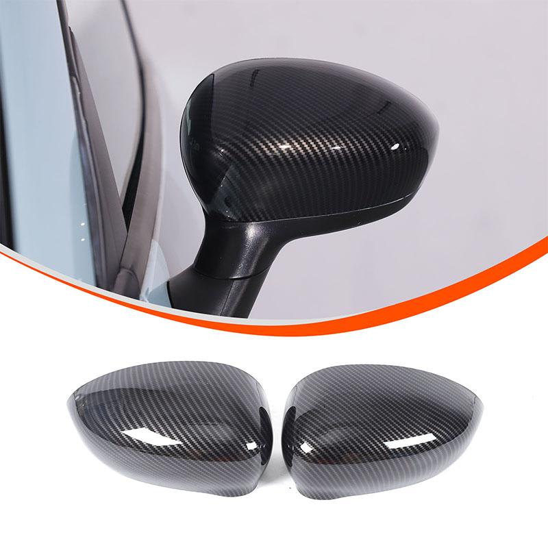For Fiat 500 rearview mirror cover, car side rearview mirror protective case, decorative cover, ABS (change version) 2016 -2023