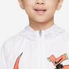 Nike Jacket Printed Logo Solid Color Breathable Hooded Kids Jackets White DX7482-803
