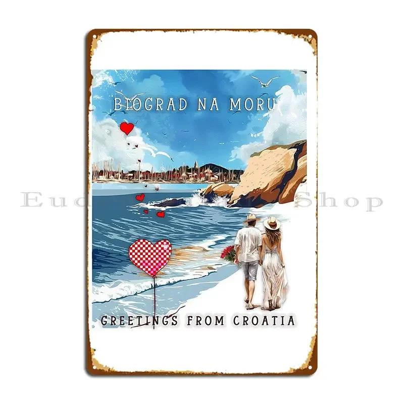 The City Biograd Na Moru Croatia Metal Sign Home Garage Bar Garage Designing Tin Sign Poster 20x30cm(7.8x11.8inch)