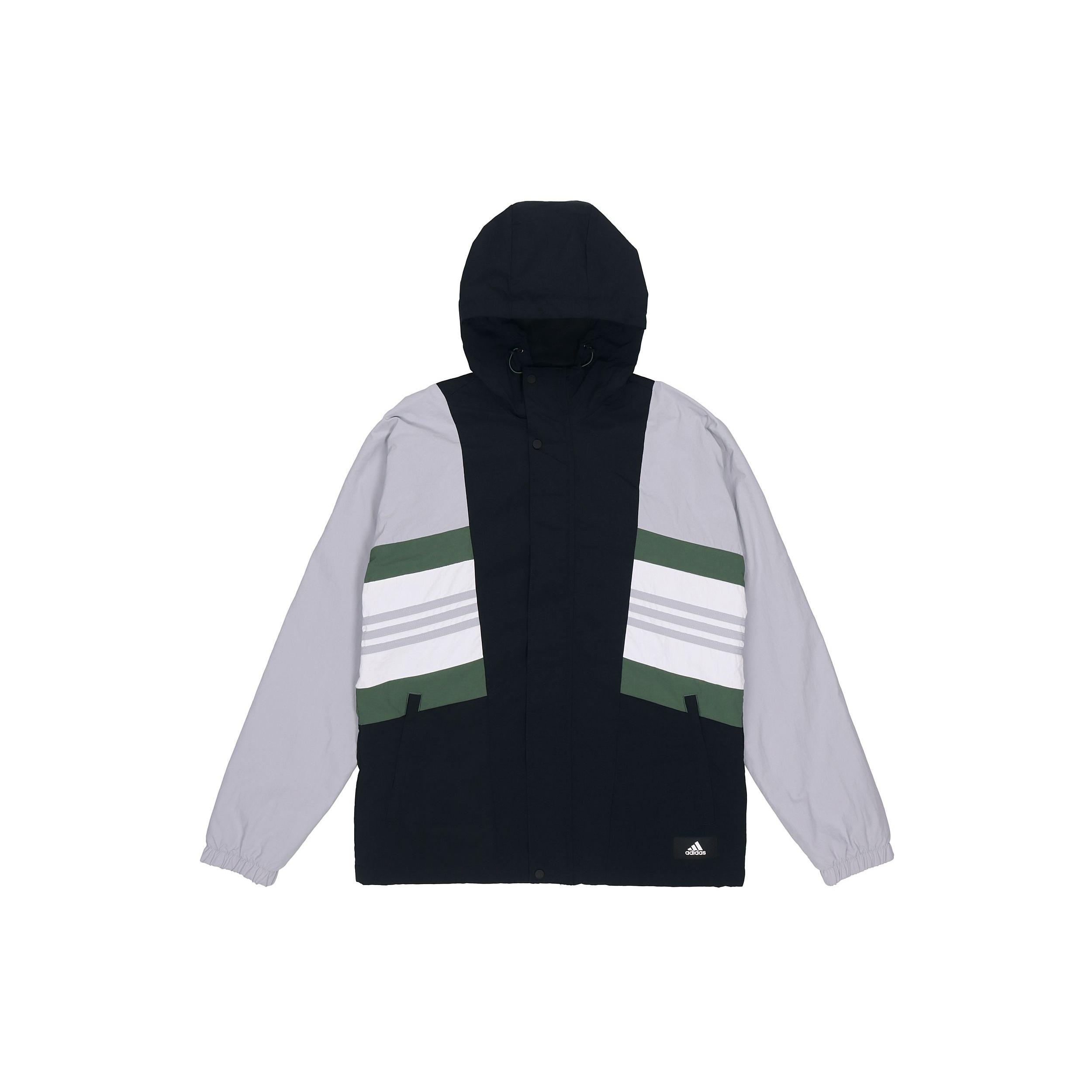 adidas UB JKT CB Fleece Lined Stay Warm Sports Woven Hooded Jacket Silver Gray Men s GU1739 S