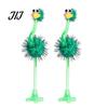 Cute Desk Decoration Pens Cartoon Ostrich Plastic Ballpoint Pens, Funny Freestanding Pen, 0.5mm Pen Tip, Plush Fluffy Ball Furry Writing for Students