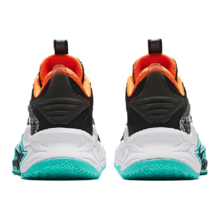 Anta Kids Comfortable Simple Low-Top Basketball Shoes Kids Sneaker Black Green 312421109-4