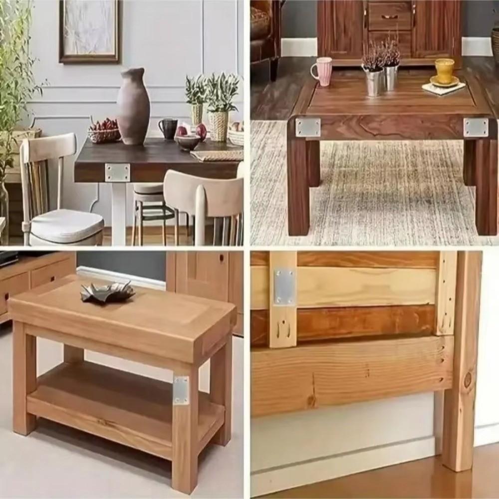 10 Stück Edelstahl Winkelverbinder Gerade Möbelbefestigungen Holzplattenverbinder